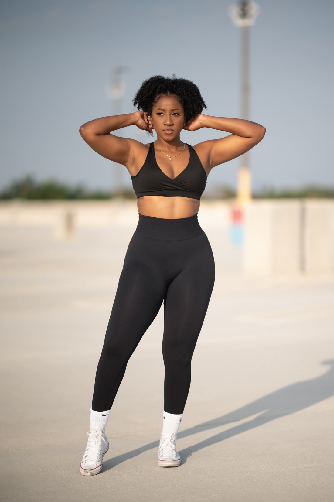 V Cut Sports Bra