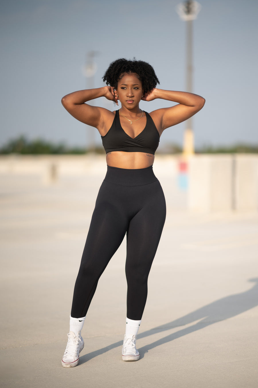 V Cut Sports Bra