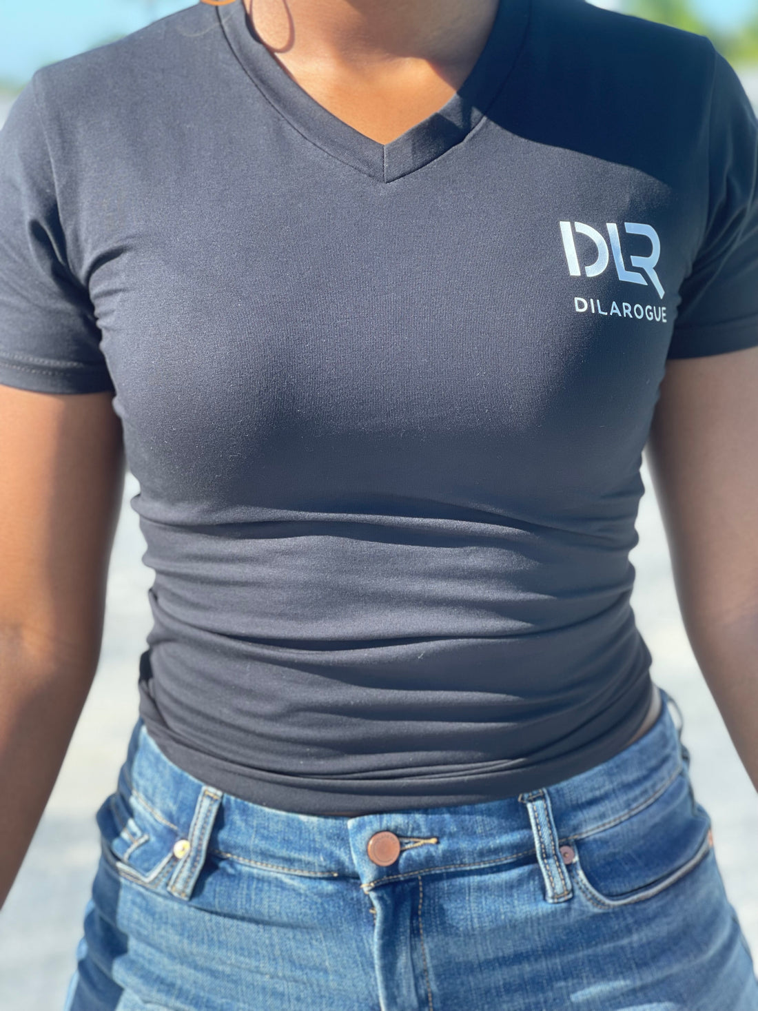 V Neck Women Tee